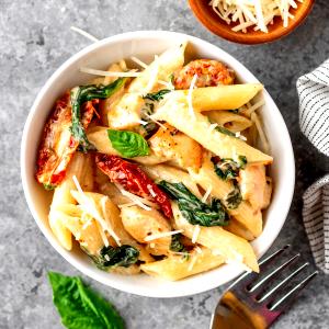 2 servings (408 g) Tuscan Chicken Penne