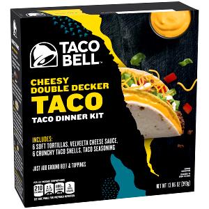 2 shells, 1 tbsp sauce, 1/5 envelope seasoning Whole Grain Corn Taco Kit