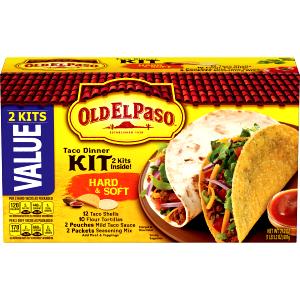 2 shells, 1 tbsp sauce, 2 tsp seasoning (28 g) Taco Kit