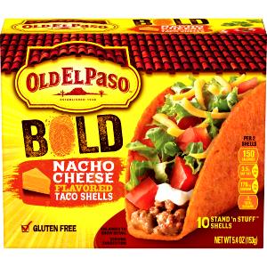 2 shells (31 g) Bold Nacho Cheese Taco Shells