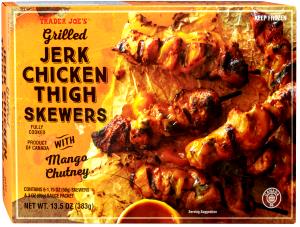 2 skewers (100 g) Jerk Chicken Thigh Skewers