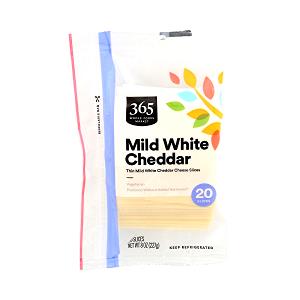 2 slices (23 g) Mild White Cheddar Cheese