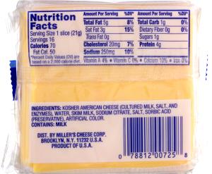 2 slices American Cheese Slices