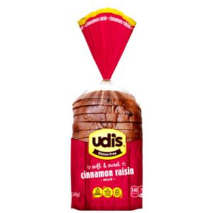 2 Slices Gluten Free Bread, Cinnamon Raisin