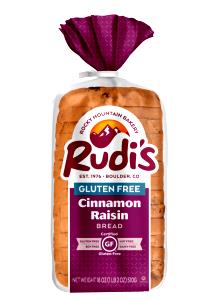 2 slices Gluten Free Cinnamon Raisin Bread