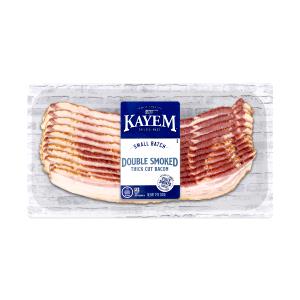 2 slices pan fried Double Smoked Thick Sliced Bacon