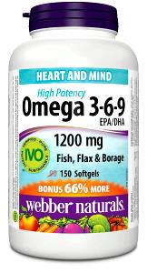 2 softgels Fish, Flaxseed, Borage Oil Omega 3, 6, 9