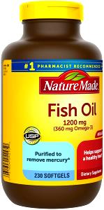 2 softgels Fish Oil 1200 Mg