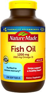 2 softgels Fish Oil 1200Mg