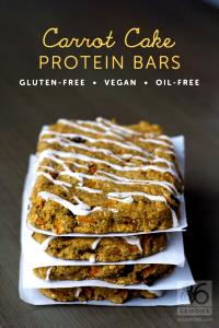 2 squares Carrot Cake Protein Bars