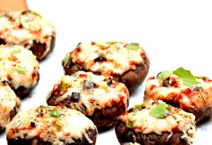 2 stuffed mushrooms (66 g) Veggie Pizza Stuffed Mushrooms