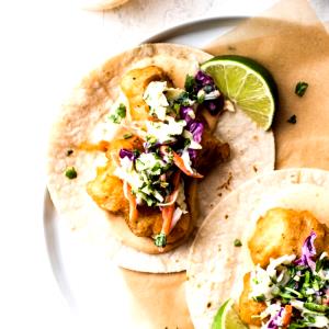 2 tacos Baja Fish Tacos