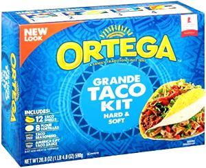 2 Tacos Ortega Grande Hard & Soft Taco Dinner Kit 16Ct