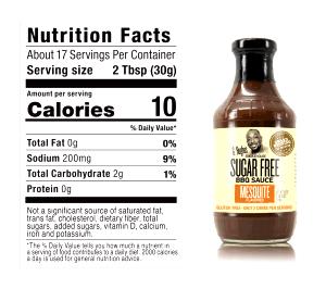 2 tbsp (30 g) Award Winning Sugar Free BBQ Sauce