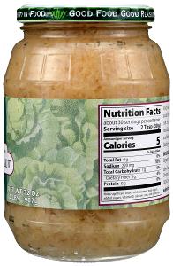 2 tbsp (30 g) Fresh Sauerkraut