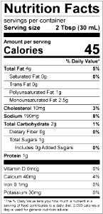 2 tbsp (30 ml) Cilantro Lime Greek Yogurt Dressing