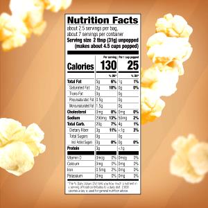 2 tbsp (5 cups popped) Light Butter Popcorn