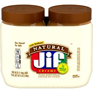 2 Tbsp Peanut Butter Spread, Natural, Creamy