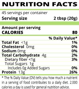 2 Tbsp Protein Powder, Vegetable Protein