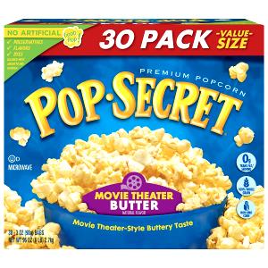 2 tbsp unpopped (5 cups popped) (33 g) Microwave Popcorn Theater Style