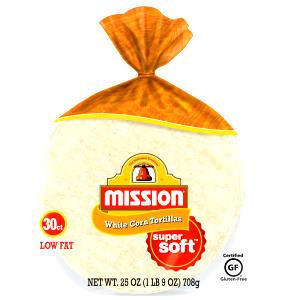 2 tortillas (44 g) 6" White Corn Tortillas