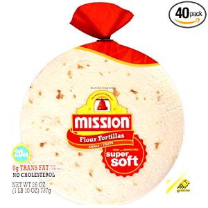 2 tortillas (46 g) Flour Tortillas (6 Inch Diameter)