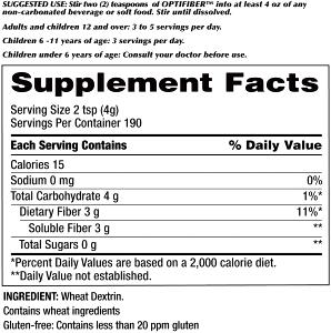 2 tsp (3.5 g) Optifiber