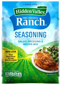 2 tsp dry mix (1/8 packet) (3.5 g) Ranch Dressing Mix