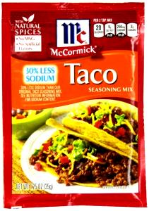 2 tsp dry mix (6 g) 30% Less Sodium Taco Seasoning Mix