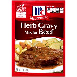 2 tsp dry mix (7 g) Herb Gravy Mix For Beef