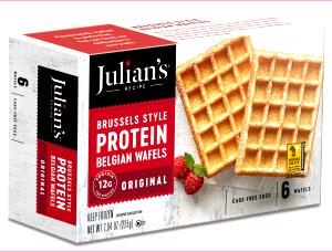 2 waffles (75 g) Brussels Style Protein Belgian Waffles
