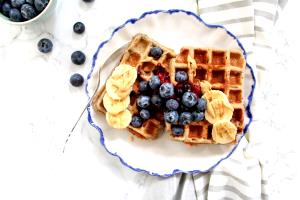 2 waffles (78 g) Gluten Free Dairy Free Buckwheat Blueberry Waffles