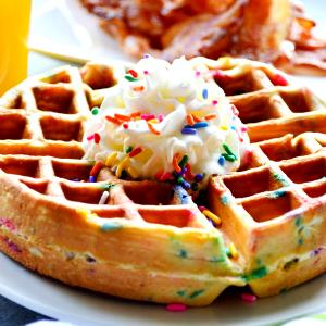 2 waffles Confetti Waffles