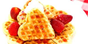 2 waffles Heart Smart Waffles