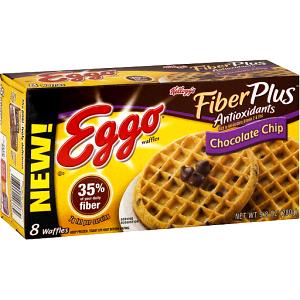 2 Waffles Waffles, Fiberplus, Chocolate Chip