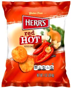 20 chips (1 oz) Red Hot Potato Chips