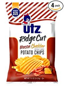 20 chips (28 g) Ridge Cut Bacon Cheddar Potato Chips
