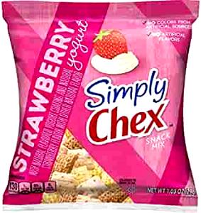 20 Grams Chex Snack, Strawberry Yogurt, 100 Calorie