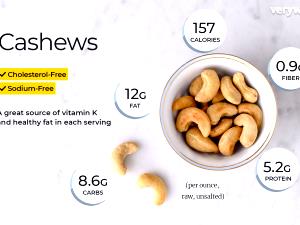 20 whole nuts (28 g) Natural Cashews