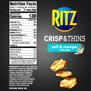 21 chips (30 g) Crisp & Thins Cheddar