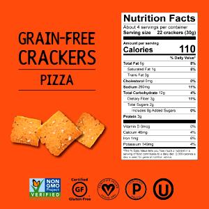 22 crackers (30 g) Grain-Free Crackers Pizza