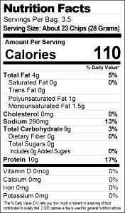 23 chips (28 g) Sea Salt Pea Protein Chips
