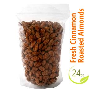 24 almonds (1 oz) Natural Oven Roasted Almonds - Cinnamon Brown Sugar