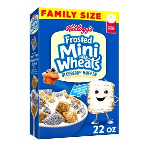 24 Biscuits Frosted Mini-Wheats Cereal, Blueberry Muffin