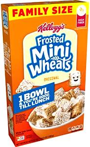 24 Biscuits Frosted Mini-Wheats Cereal With Milk, Cinnamon Streusel