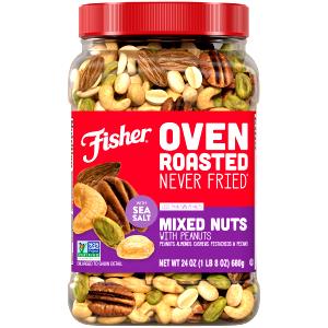 24 Nuts Almonds, Oven Roasted, No Salt