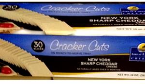 28 Grams Cheddar Cheese, Extra Sharp, Cracker Cuts
