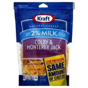 28 Grams Colby & Monterey Jack Cheese, Crumbles, Reduced Fat