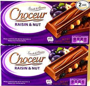 28 pieces (40 g) Dark Chocolate and Raisins