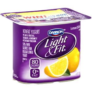3/4 cup (170 g) Fat Free Lemon Chiffon Yogurt